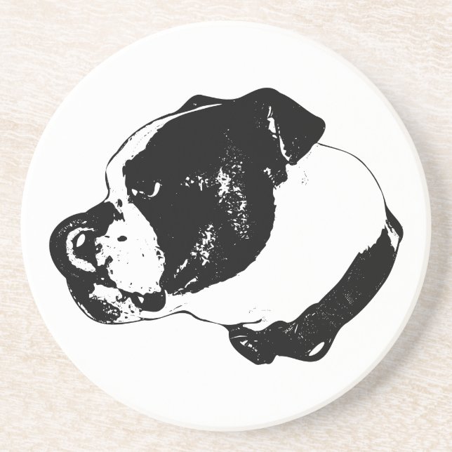 Dessous De Verre En Grès Bulldog Lick Stone Coaster (Devant)