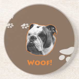 Dessous De Verre En Grès Bulldog Woof
