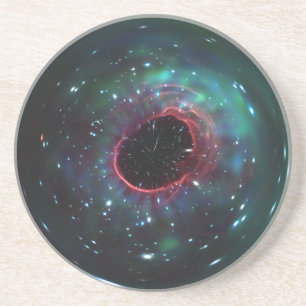 Dessous De Verre En Grès Bulle de Marbre Spatial
