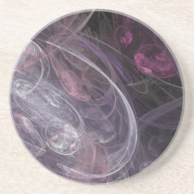 Dessous De Verre En Grès Bulles flottantes Abstraites (Devant)