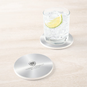 Dessous De Verre En Grès Bureau de droit professionnel moderne argent métal