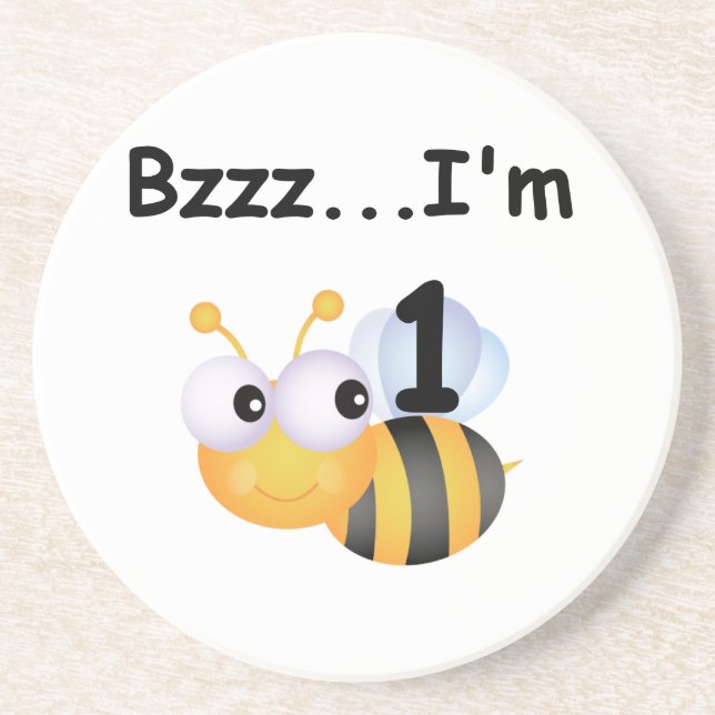 Dessous De Verre En Grès Buzz Bumblebee 1er Anniversaire T-shirts et cadeau (Devant)