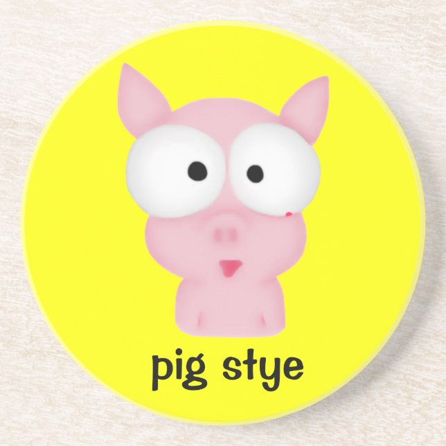 Dessous De Verre En Grès Caboteur d'étable de porc (Devant)