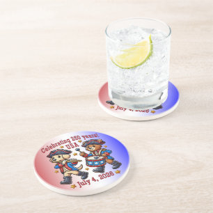 Dessous De Verre En Grès Cadeau commémoratif du 250e anniversaire des États