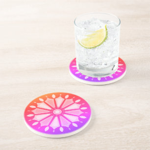 DESSOUS DE VERRE EN GRÈS CADEAU DE FLEURS POUR LA FILLE DE MÈRE AMIE DE SOE