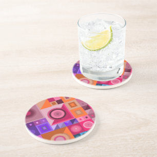 DESSOUS DE VERRE EN GRÈS CADEAU DE JEU DE COULEUR POUR PÈRE MÈRE PATRON SŒU