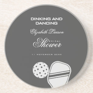 Dessous De Verre En Grès Cadeau de Mariage pour les Amoureux de Pickleball
