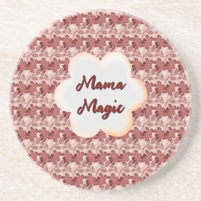 Dessous De Verre En Grès Cadeau floral personnalisé et sur mesure pour la f (Devant)