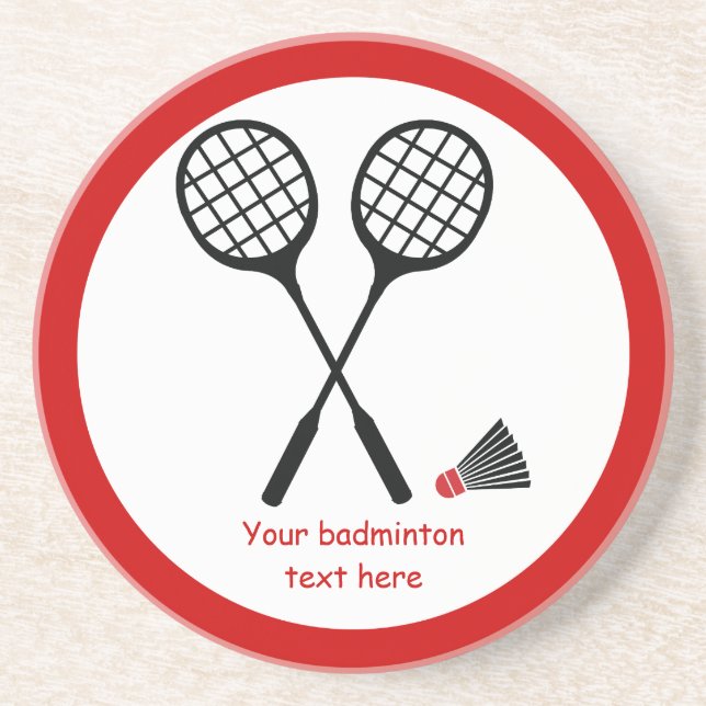 Dessous De Verre En Grès Cadeaux de badminton, raquette et billetterie pers (Devant)
