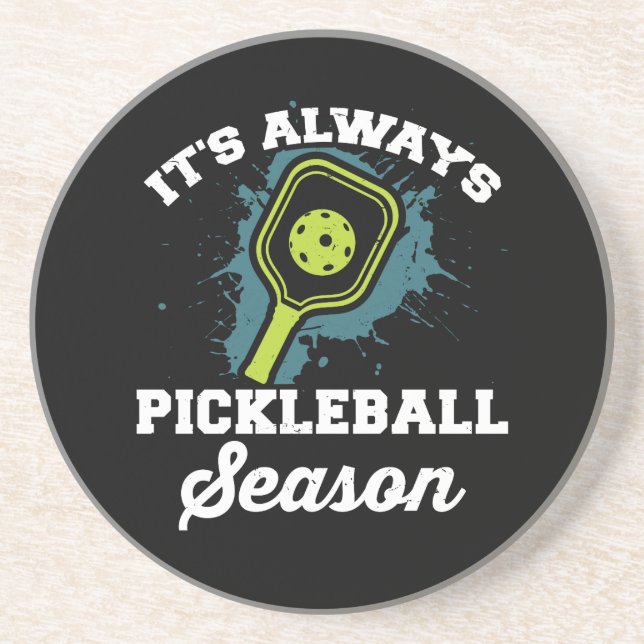 Dessous De Verre En Grès Cadeaux drôles de pickleball (Devant)