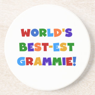 Dessous De Verre En Grès Cadeaux du Meilleur-est Grammie du monde lumineux