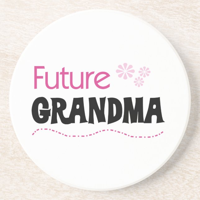 Dessous De Verre En Grès Cadeaux futurs de grand-mère (Devant)