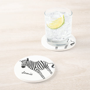 Dessous De Verre En Grès Cadeaux Zebra Lovers