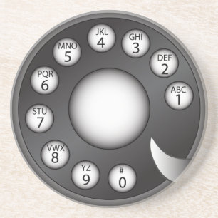 Dessous De Verre En Grès Cadran rotatoire de téléphone