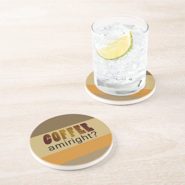 Dessous De Verre En Grès Café Amiright ? (Côté)