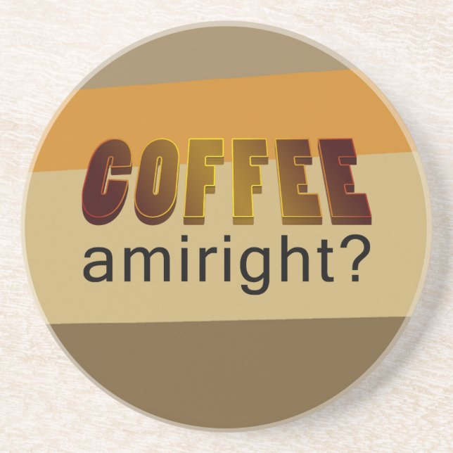 Dessous De Verre En Grès Café Amiright ? (Devant)