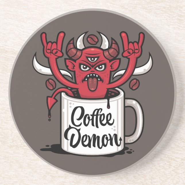 Dessous De Verre En Grès Café Demon (Devant)