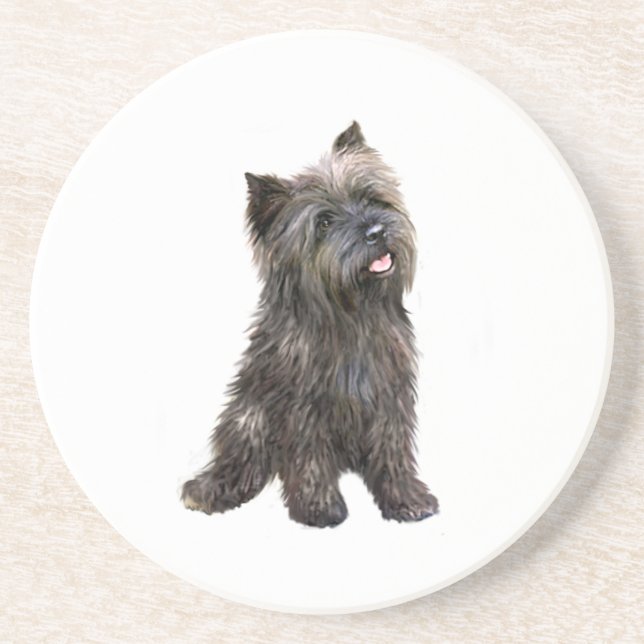 Dessous De Verre En Grès Cairn Terrier - brindle (Devant)