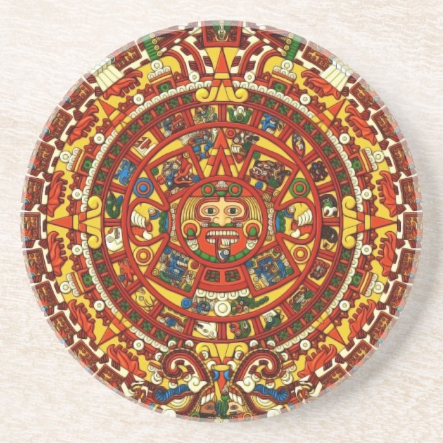 Dessous De Verre En Grès calendrier maya (Devant)