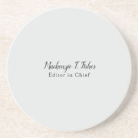 Calligraphie classique Élégante Plaque Gris simple