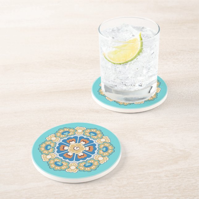 Dessous De Verre En Grès Camélia charmant (Côté)