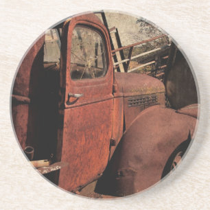 Dessous De Verre En Grès Camion abandonné