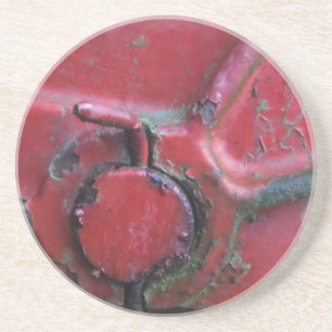 Dessous De Verre En Grès Camion rouillé rouge gros plan