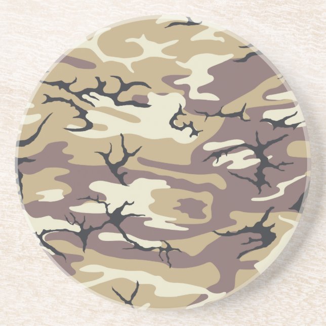 Dessous De Verre En Grès Camo Brown (Devant)