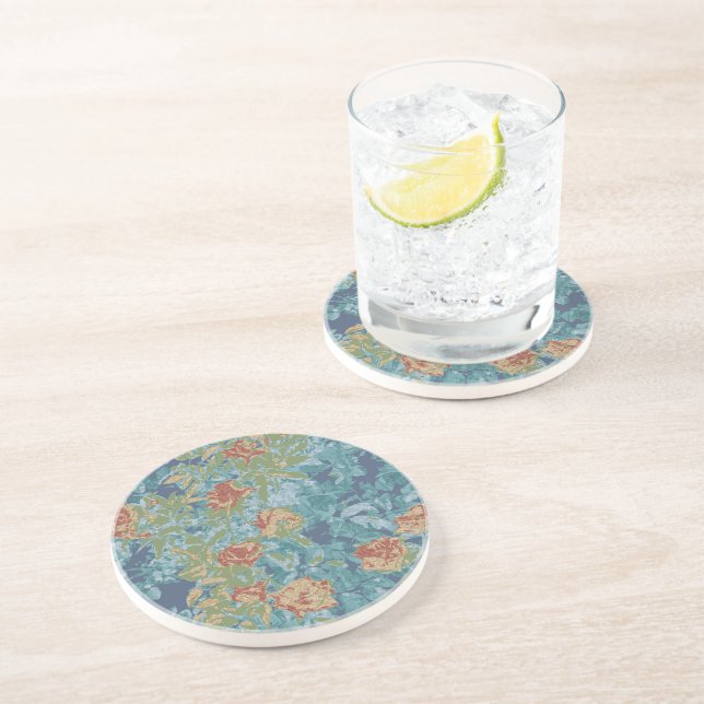 Dessous De Verre En Grès Camouflage et fleurs (Côté)