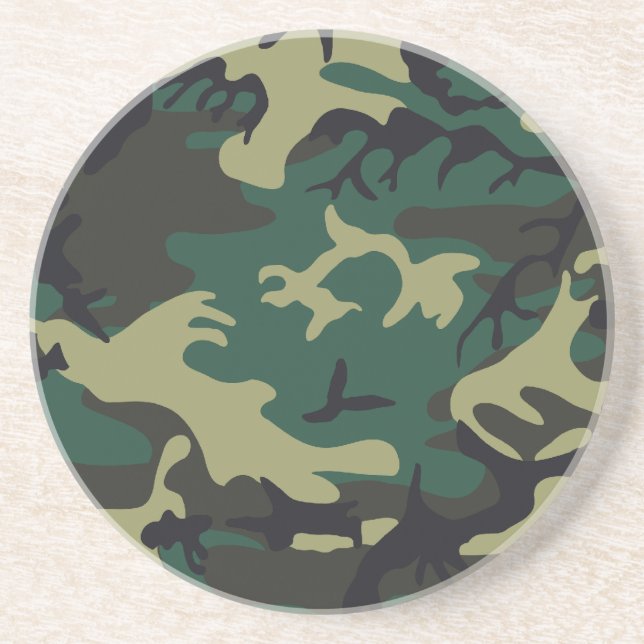 Dessous De Verre En Grès Camouflage militaire (Devant)