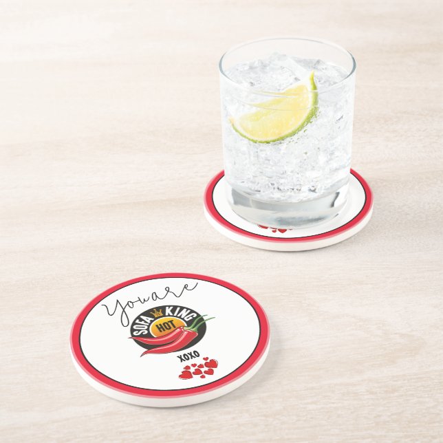 Dessous De Verre En Grès Canapé Humor Adulte King Hot Valentine's Day Desso (Côté)