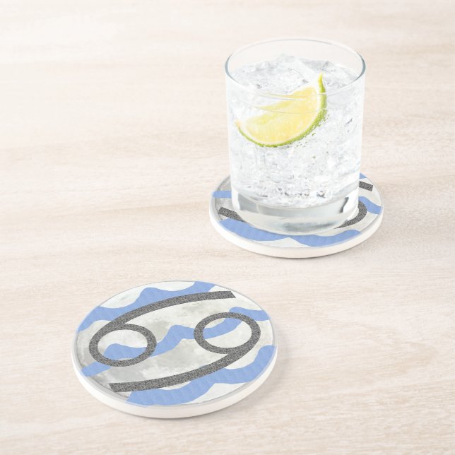 Dessous De Verre En Grès Cancer (Côté)
