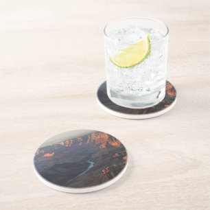 Dessous De Verre En Grès Canyon grand et fleuve Colorado en Arizona