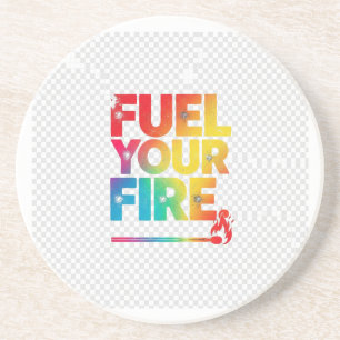 Dessous De Verre En Grès Carburez votre feu, conception de T-shirt