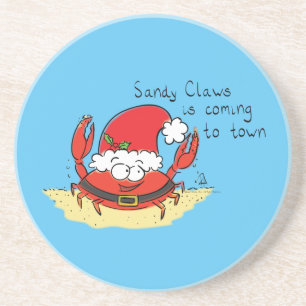 Dessous De Verre En Grès Caricature de Noël de Noël de Noël amusant Père No