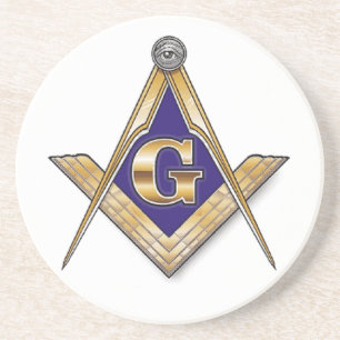 Dessous De Verre En Grès Carré et boussoles discrets de bleu