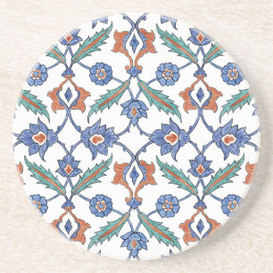 Dessous De Verre En Grès Carreaux turcs médiévaux : Ornement floral.