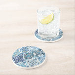 Dessous De Verre En Grès Carrelage méditerranéen, Portugais, Azulejo, Majol<br><div class="desc">Motif élégante,  élégante et raffinée avec carrelage méditerranéen bleu et blanc. Un cadeau moderne et tendance,  parfait pour les amoureux de l'Azulejo dans votre vie.</div>