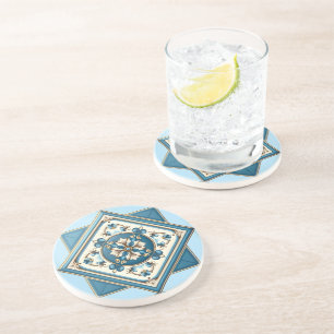 Dessous De Verre En Grès Carrelage méditerranéen, Portugais, Azulejo, Majol