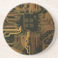 Carte cool de circuit informatique Orange