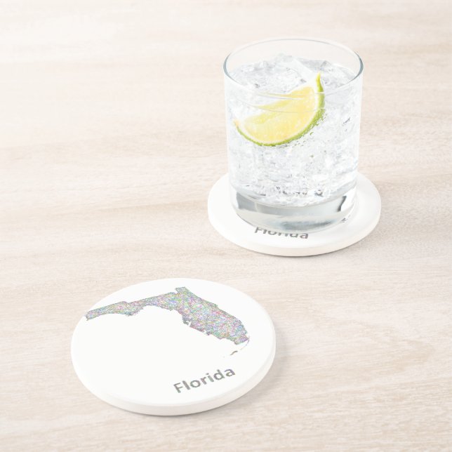 Dessous De Verre En Grès Carte de la Floride (Côté)