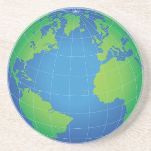 Dessous De Verre En Grès Carte du monde