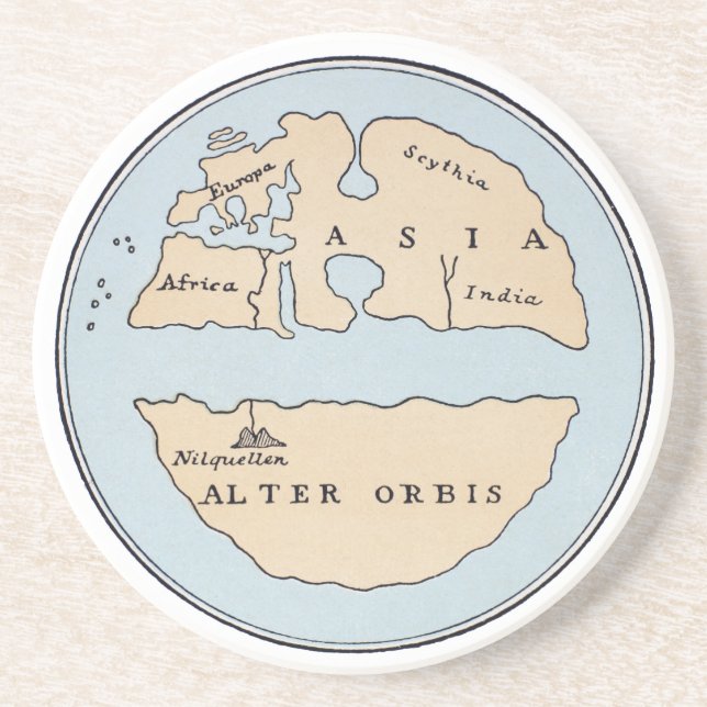 Dessous De Verre En Grès CARTE du MONDE, 1er siècle (Devant)