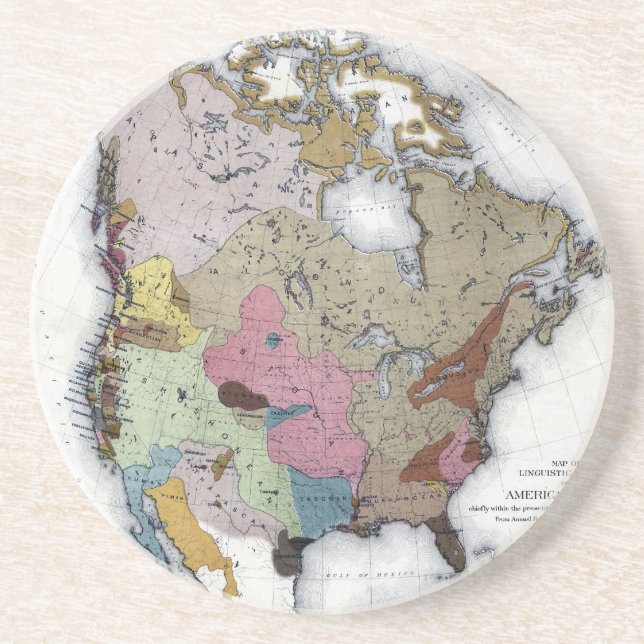 DESSOUS DE VERRE EN GRÈS CARTE : INDIENS D'AMERIQUE 3 (Devant)