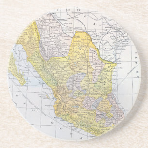 DESSOUS DE VERRE EN GRÈS CARTE : LE MEXIQUE