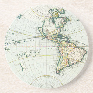 Dessous De Verre En Grès Carte vintage du Vieux Monde par Pieter Goos, 1666