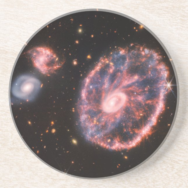 Dessous De Verre En Grès Cartwheel Galaxy, James Webb Télescope Spatial (Devant)