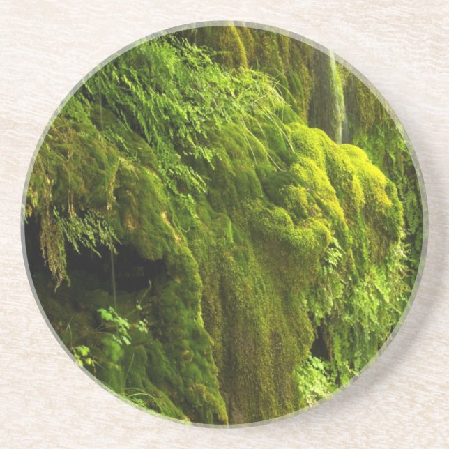 Dessous De Verre En Grès Cascade en vert (Devant)