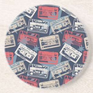 Dessous De Verre En Grès Cassettes Vielles Musique Vintage sans couture