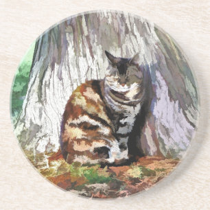DESSOUS DE VERRE EN GRÈS CAT